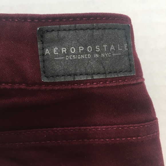 Aeropostale Maroon High Waisted Jeggings - Picture 5 of 7